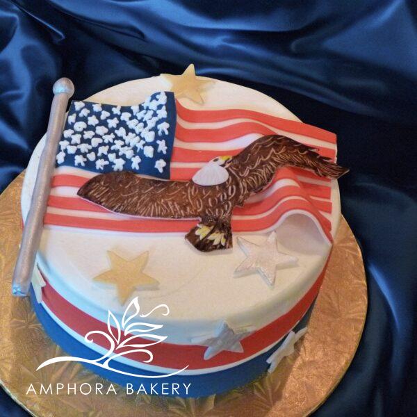 A-140 PATRIOTIC FLAG CAKE