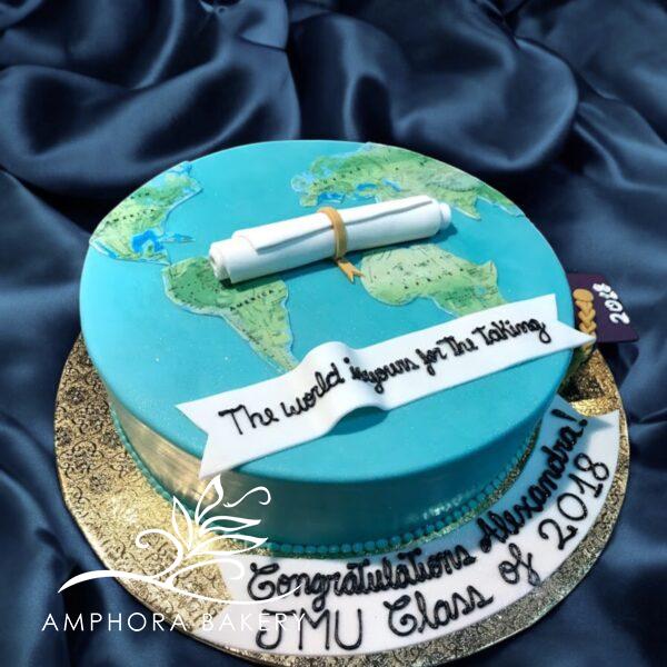 A-126 WORLD MAP CAKE