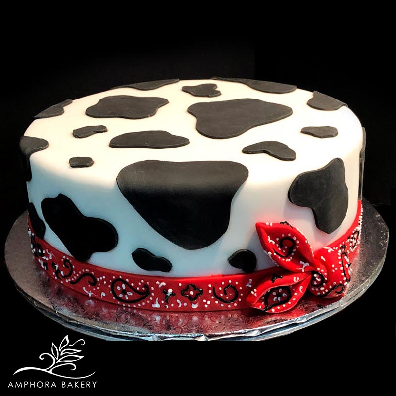 Layered Cow print cake - Hayley Cakes and Cookies Hayley Cakes and Cookies