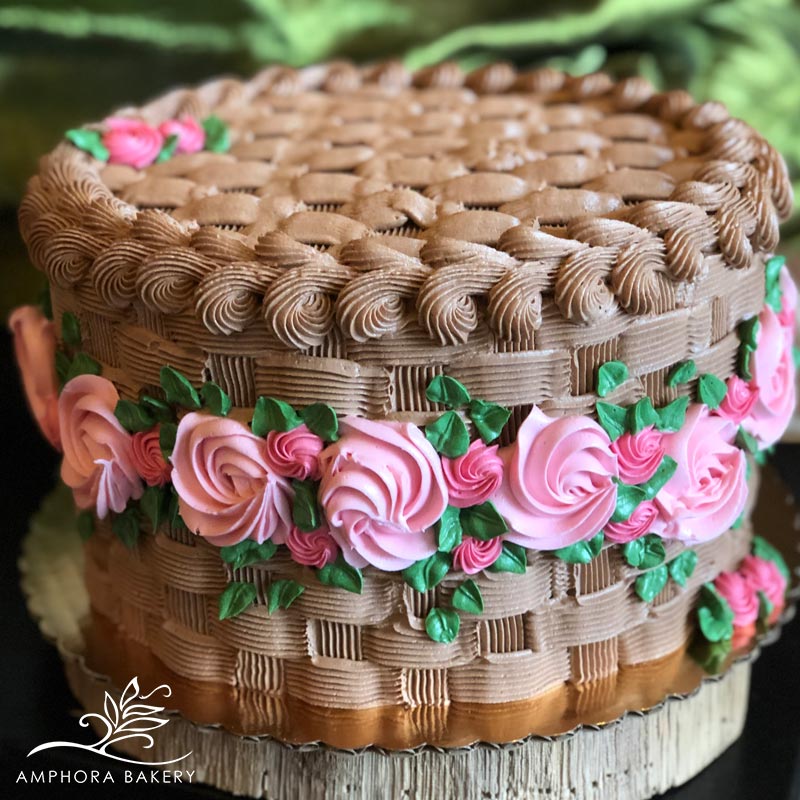 Flower Basket Cake (CC465) – Isher Eggless Bakers