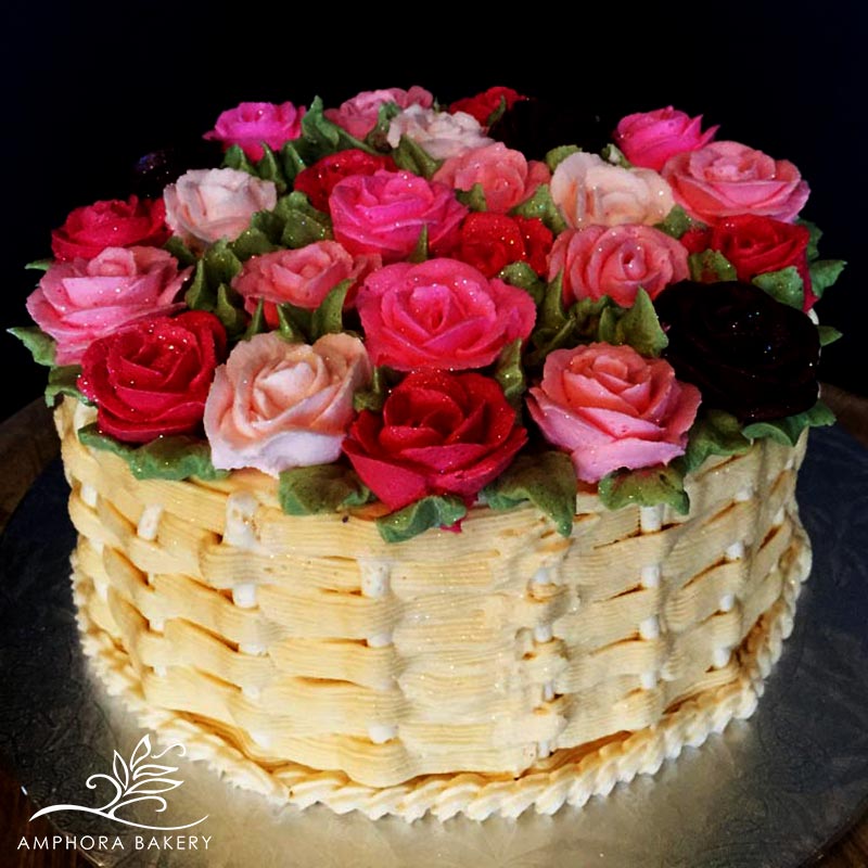 Coolest Flower Basket Birthday Cake